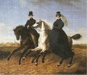 Marie Ellenrieder General Krieg of Hochfelden and his wife on horseback France oil painting artist
